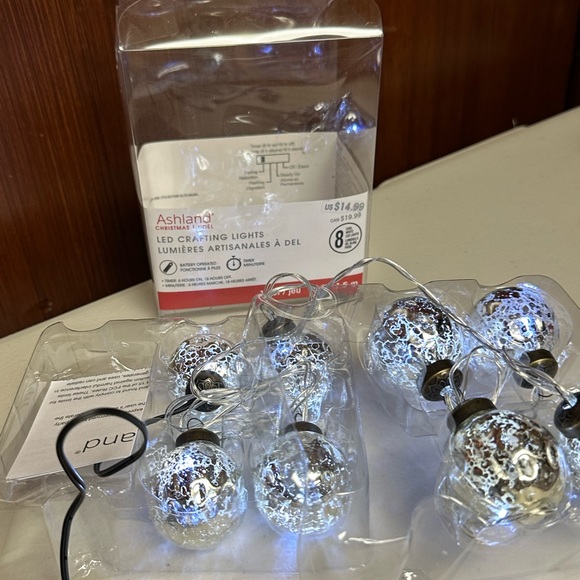 LED CRAFTING LIGHTS SILVER SPECKLED BALLS - Picture 8 of 13
